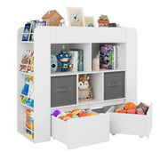Kids Bookshelf with Toy Storage and Play Mat