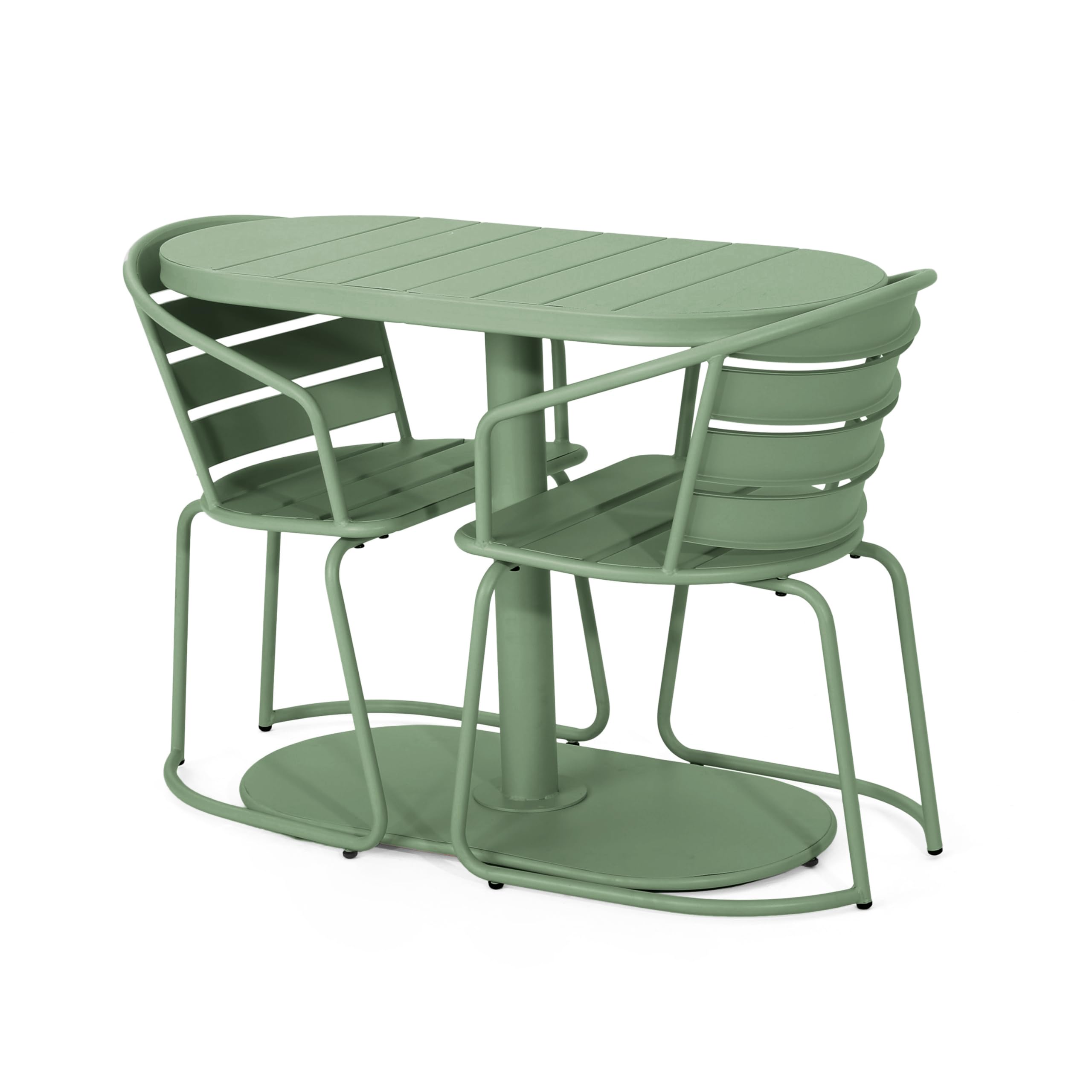 3-Piece Outdoor Bistro Set with Iron Frame