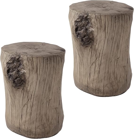 Concrete Stump Side Table Set of 2