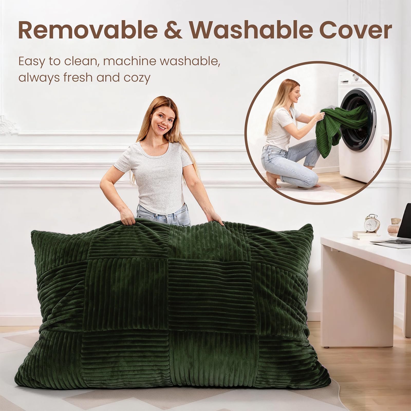 Oversized 4-in-1 Convertible Lounge Chair