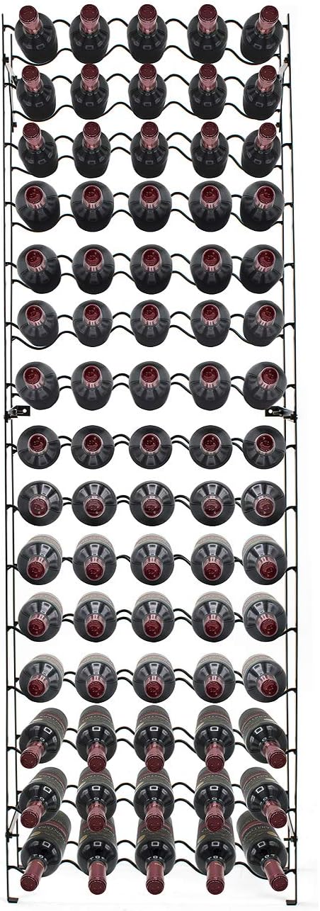 75 Bottle Wine Rack Freestanding Floor Storage