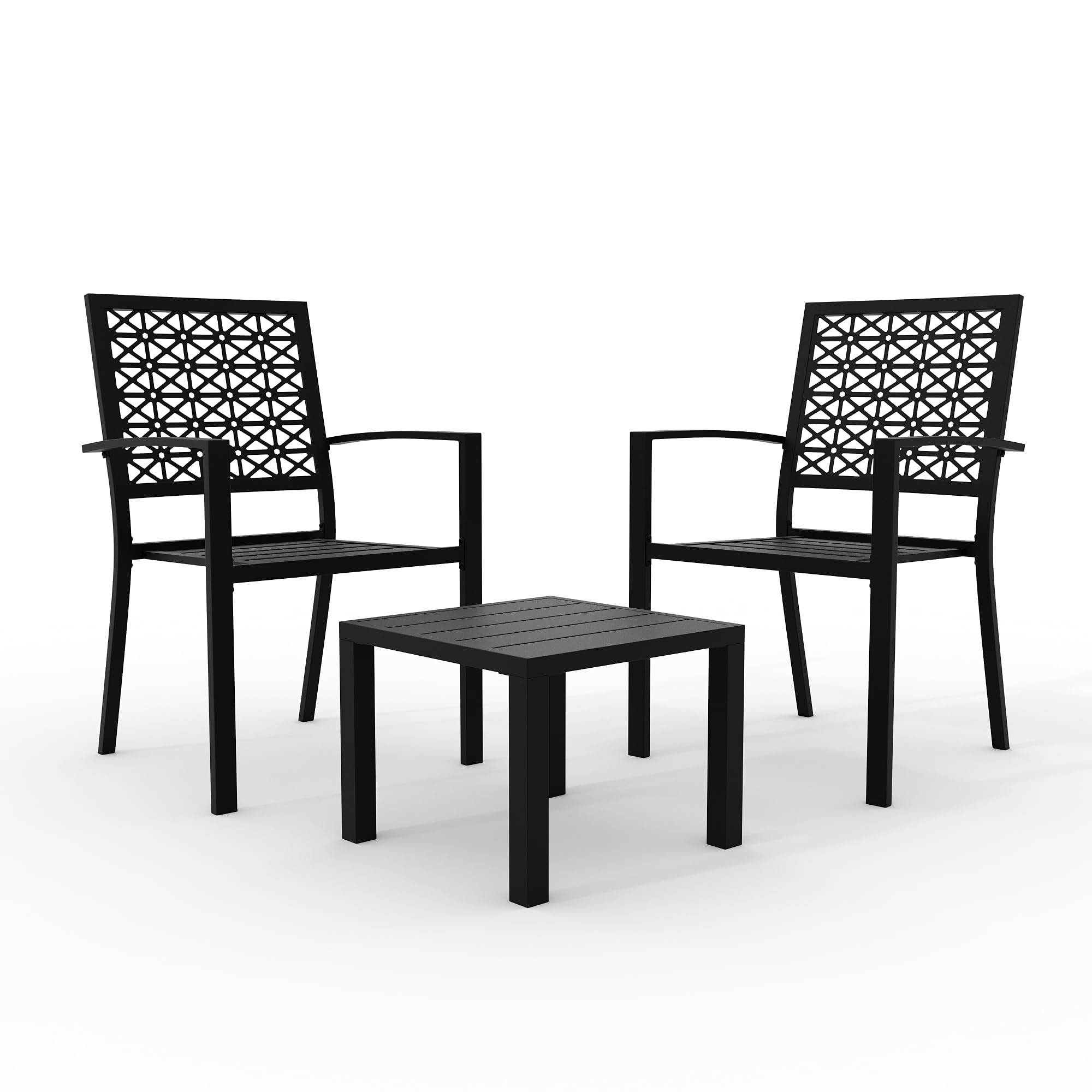 3 Piece Patio Bistro Set with Coffee Table