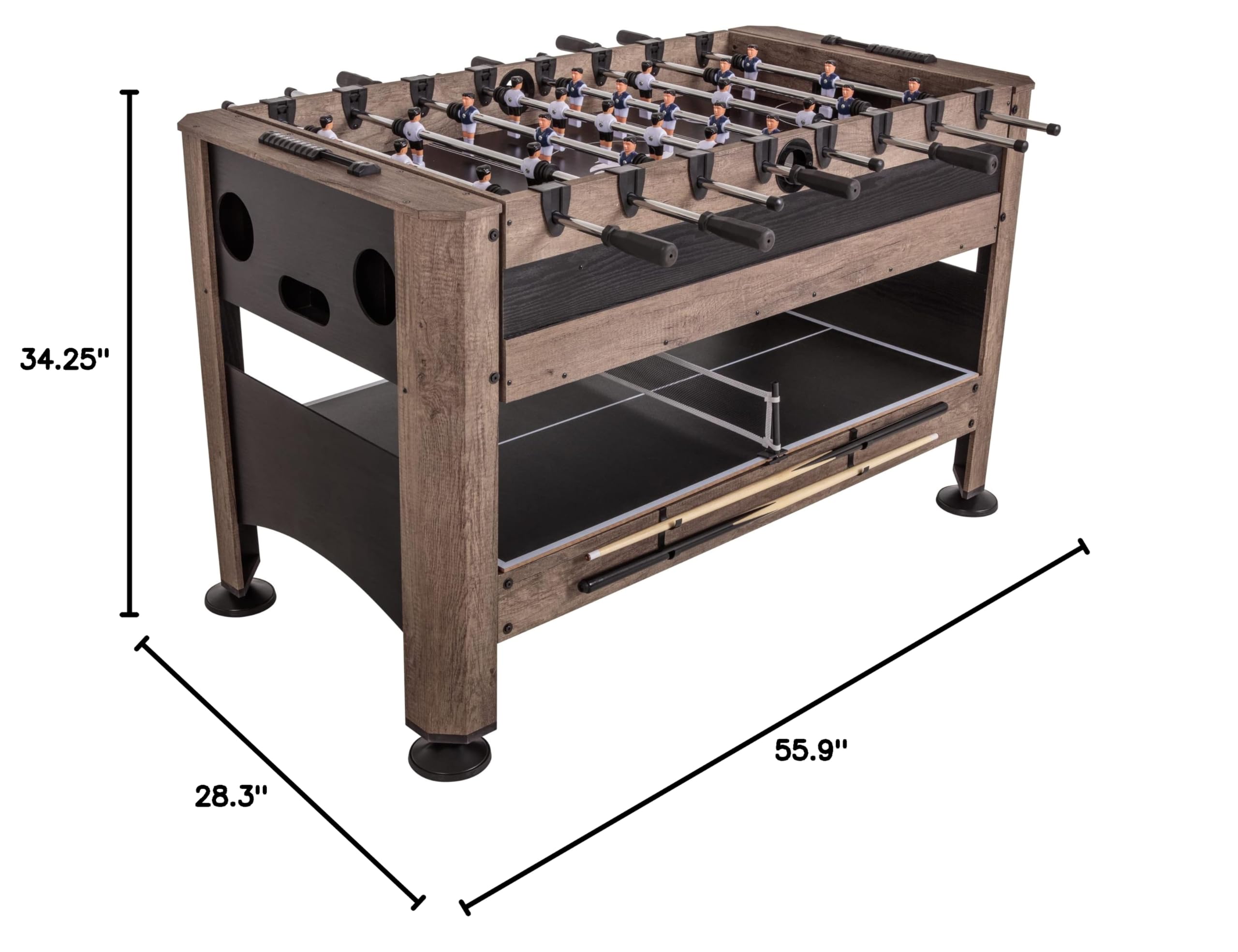 56" 4-in-1 Swivel Multi-Game Table