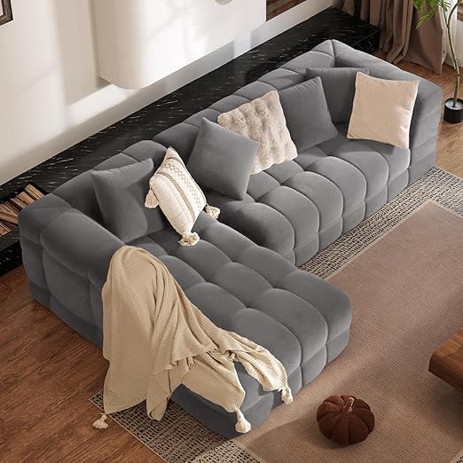 L-Shaped Modular Sectional Sofa with Chaise