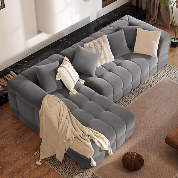 L-Shaped Modular Sectional Sofa with Chaise