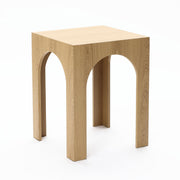 Nesting End Table Set of 3 - Oak Finish Japandi Arch Design