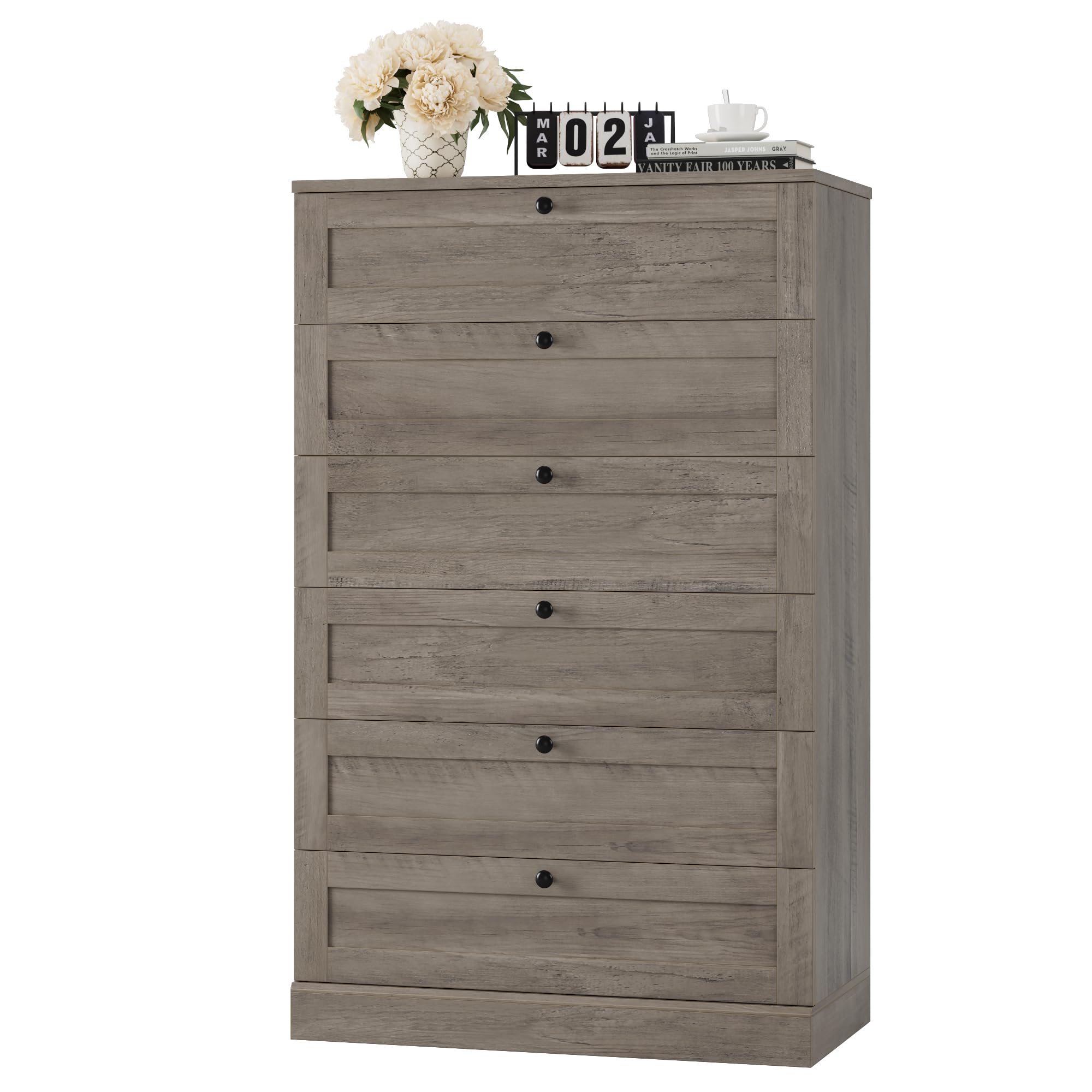 6 Drawer Dresser 52" Tall Chest