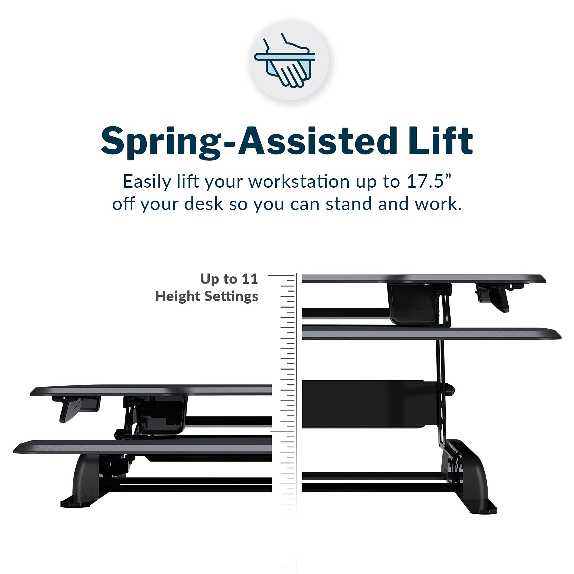 Two-Tier Standing Desk Converter 36" Wide
