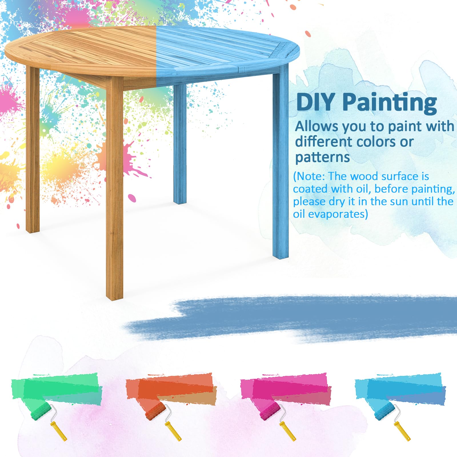 5-Piece Outdoor Patio Dining Set with Wicker Chairs