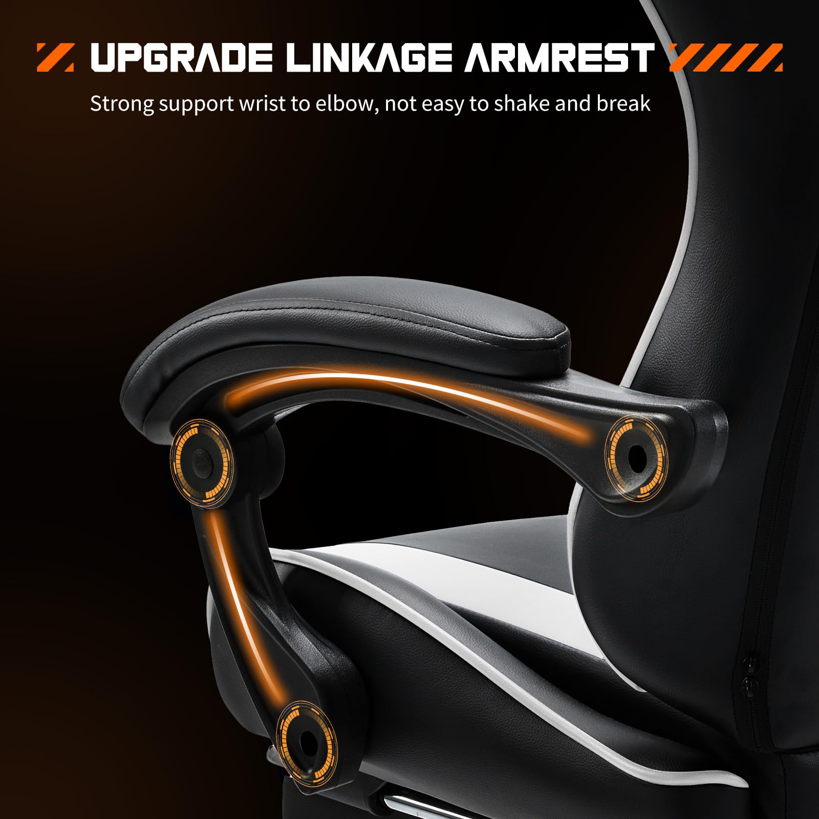 Ergonomic Gaming Chair with Footrest