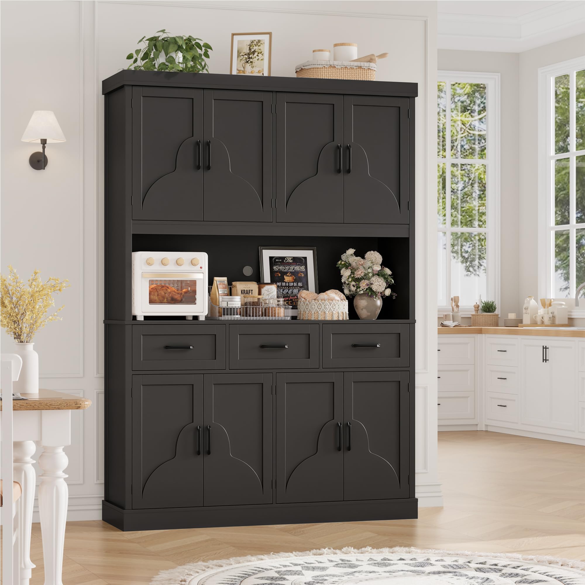 76" Tall Kitchen Pantry Storage Cabinet