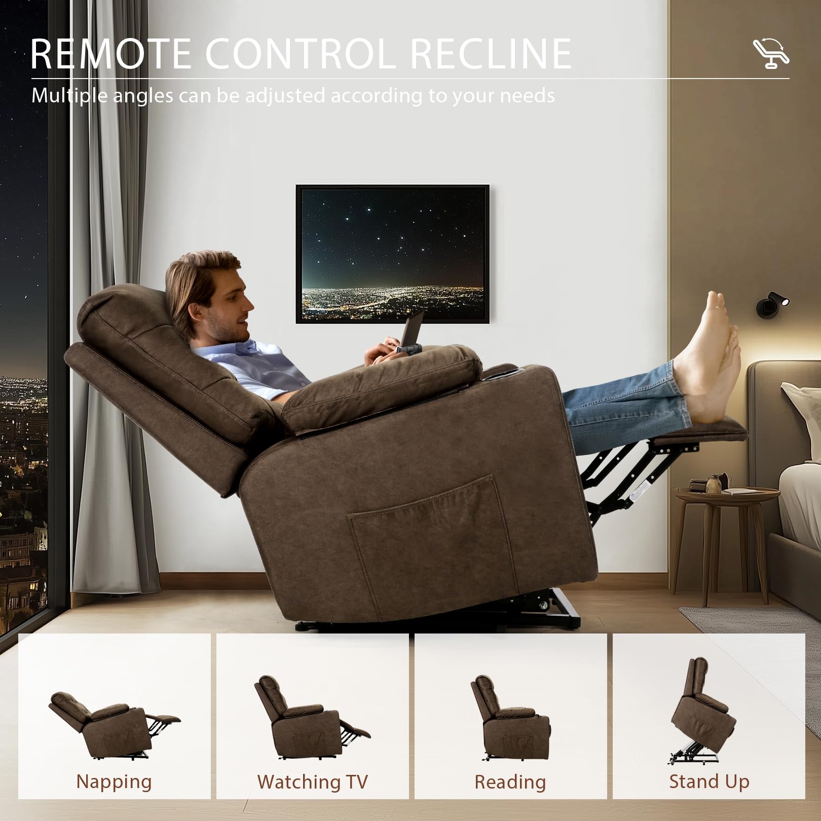 Electric Power Lift Recliner Chair with Heat and Massage