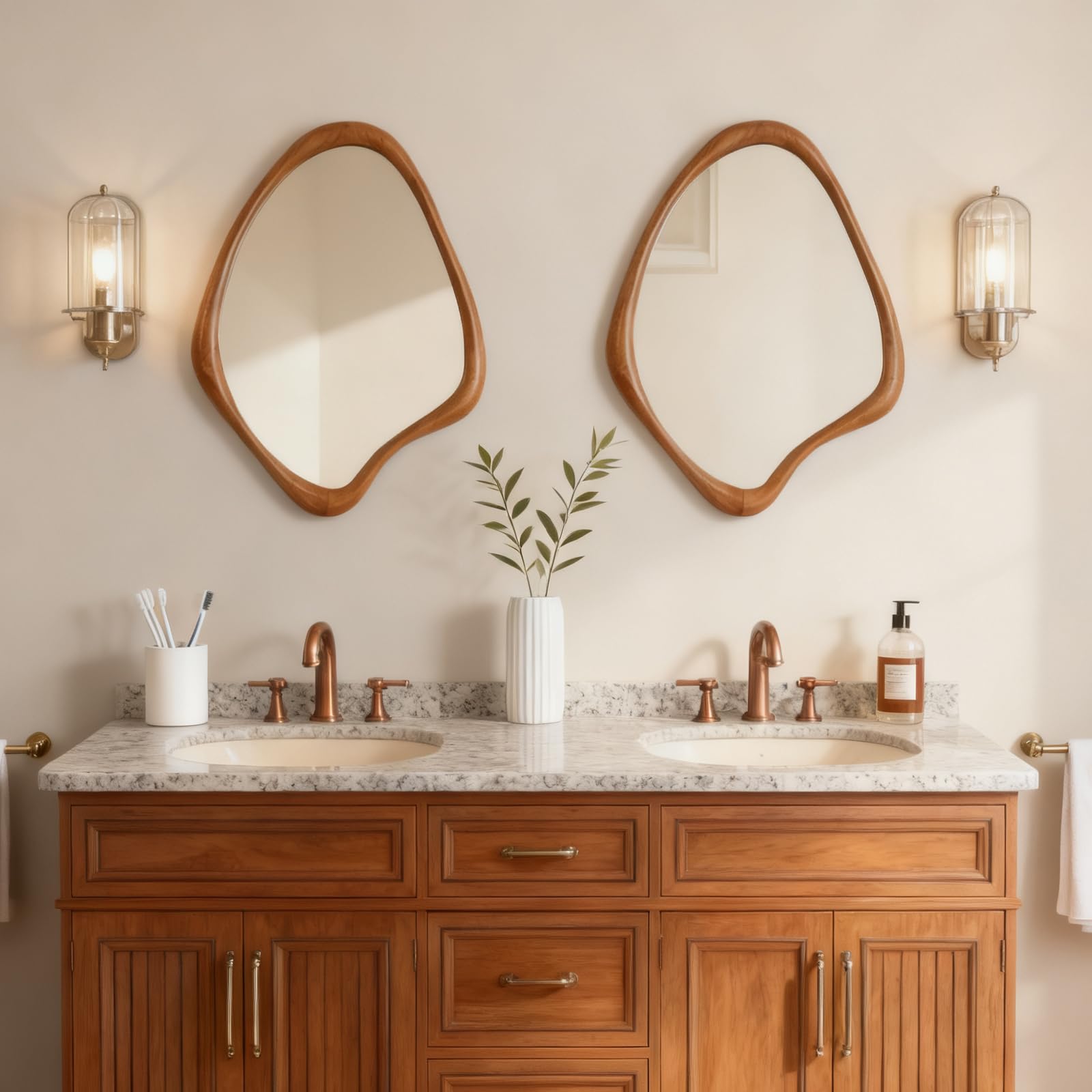 Asymmetrical Irregular Wall Mirror 29" x 23"