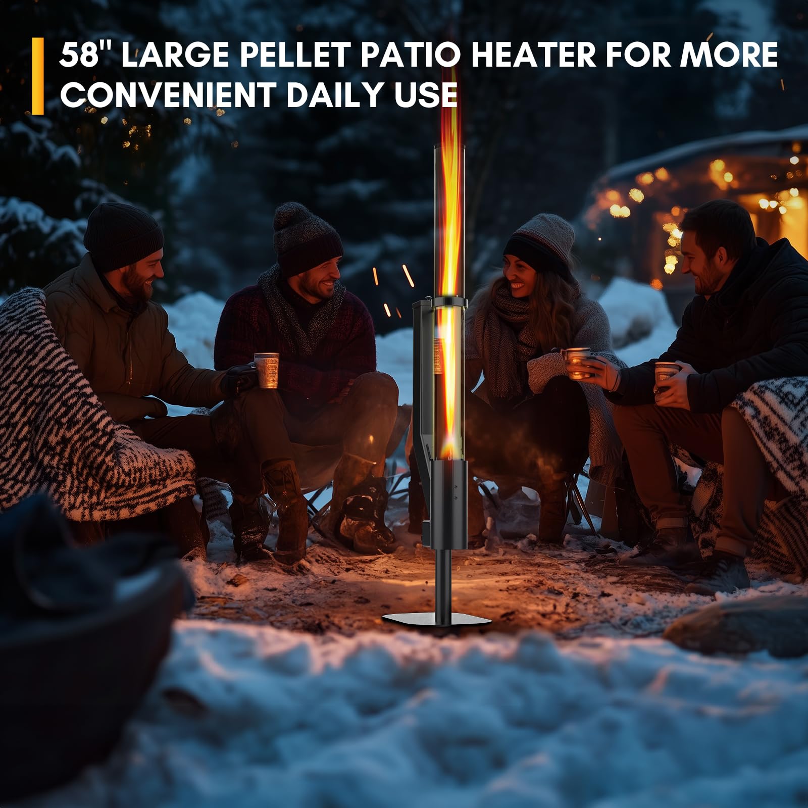 58 Inch Pellet Stove Patio Heater