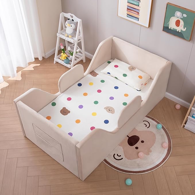 Toddler Floor Bed with Safety Rails