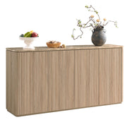 Fluted Sideboard Cabinet with Storage 64 Inch