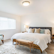 33.5" Handwoven Wood Dining Bench