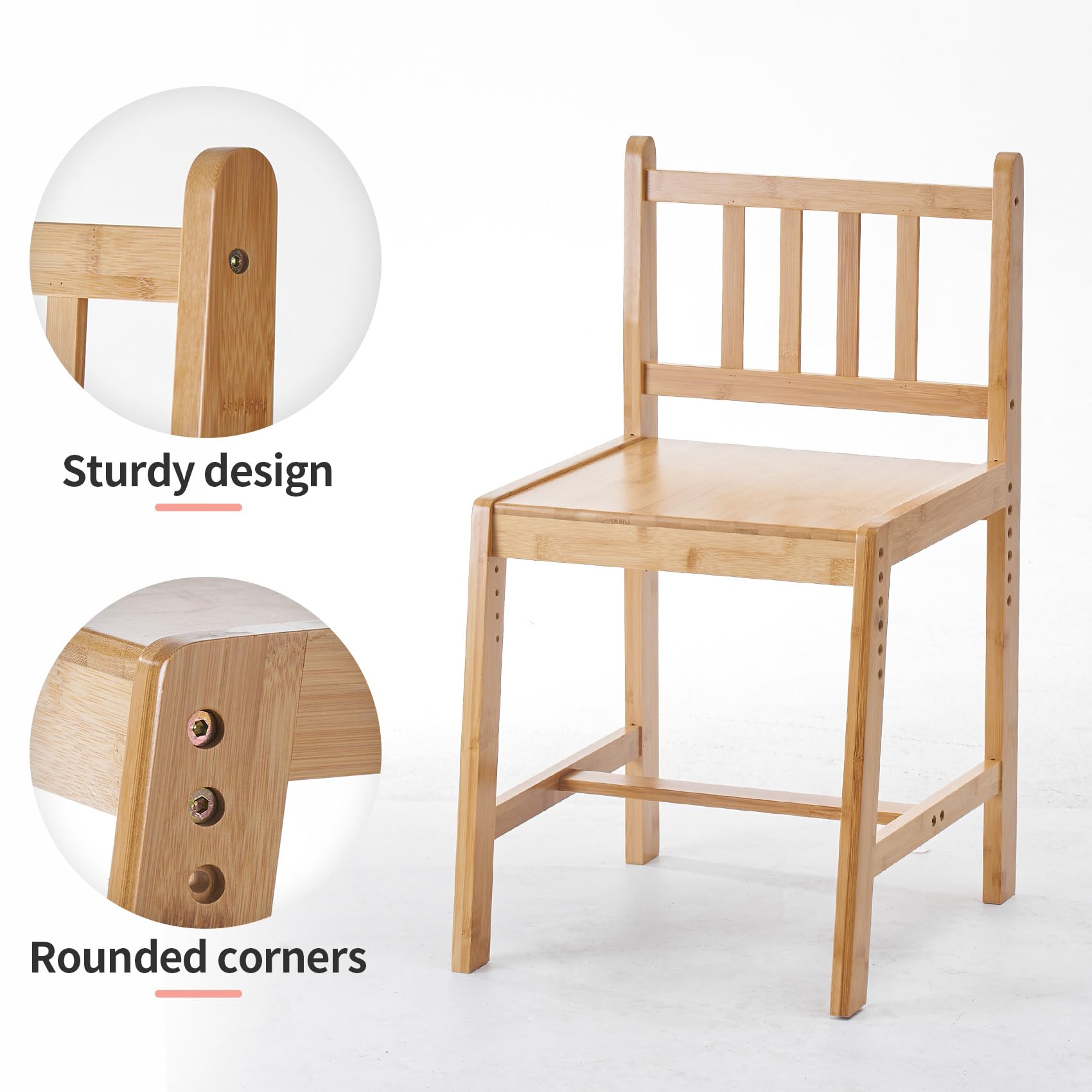 Kids Desk and Chair Set - Adjustable Height Study Desk