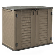 Weather Resistant Horizontal Outdoor Storage Shed - 26 Cu Ft