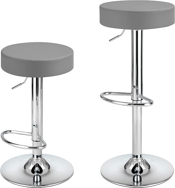 Modern Swivel Bar Stools Set of 2 - Counter Height Adjustable