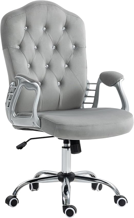 Microfiber Computer Desk Chair with Swivel Wheels and Adjustable Height