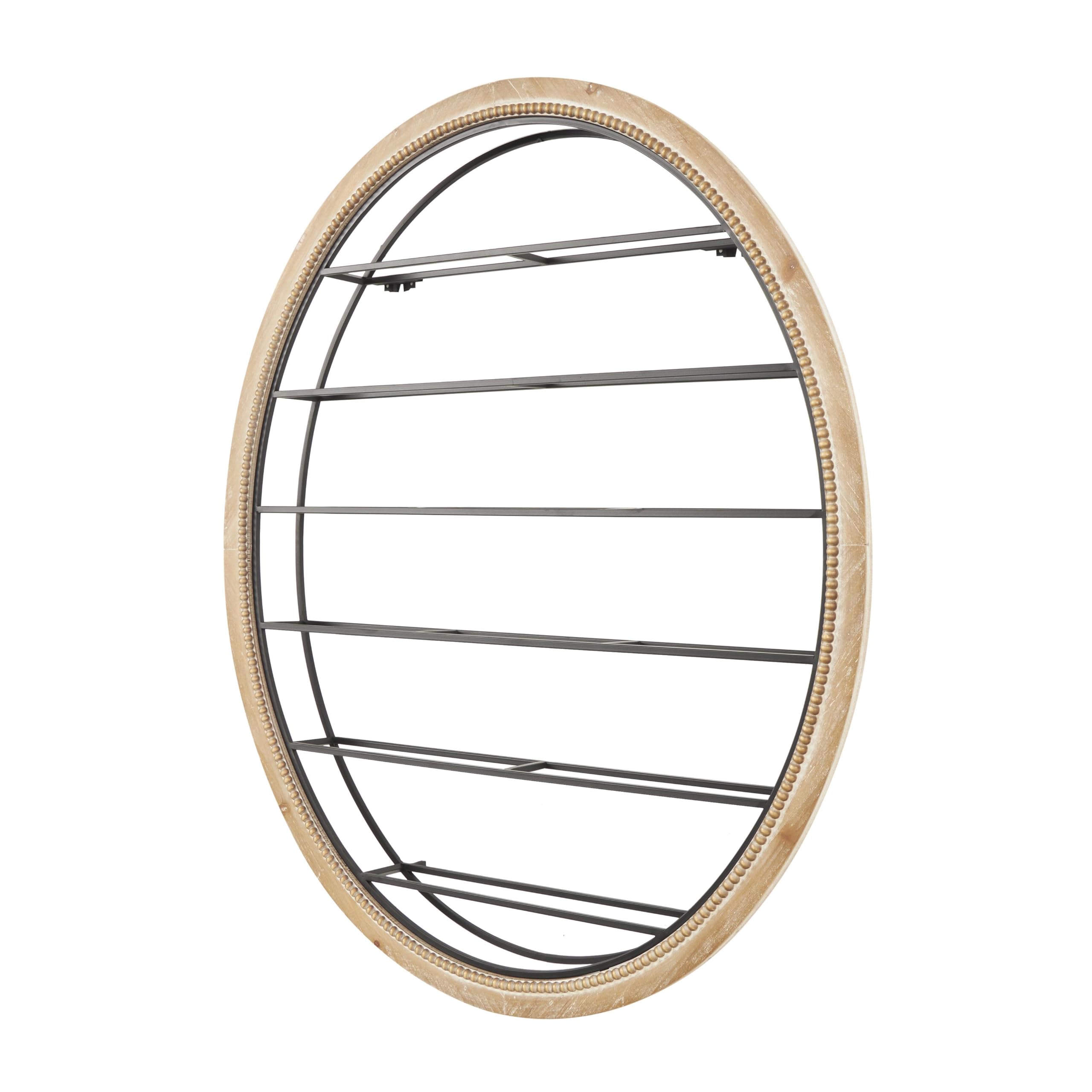 Wall Wine Rack 13 Bottle Farmhouse Metal Oval