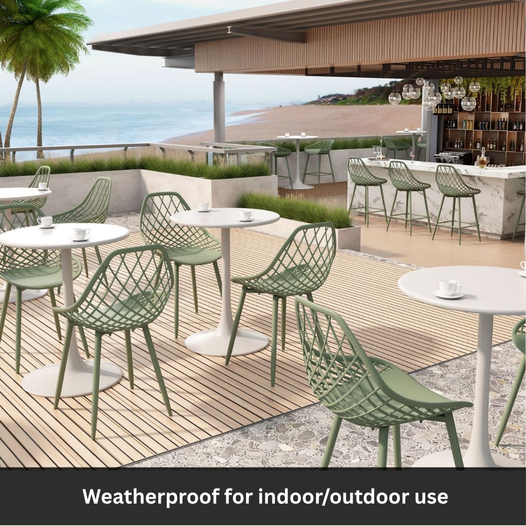 Kurv Dining Chair Set of 2 - Indoor/Outdoor Aloe Green