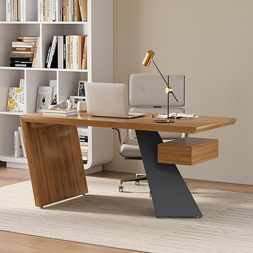 Industrial Writing Desk with Drawer