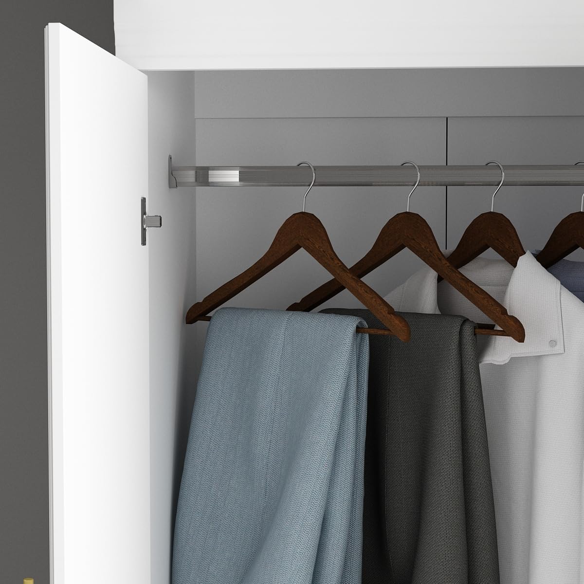 3 Door Wardrobe Closet with Drawers and Shelves