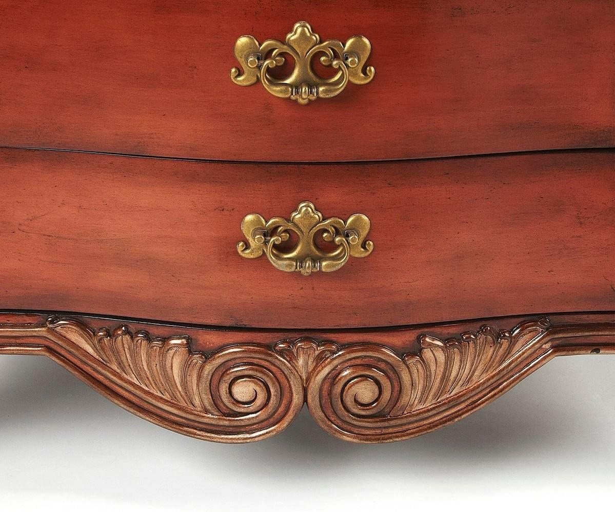 Fossil Stone Console Chest with 3 Drawers