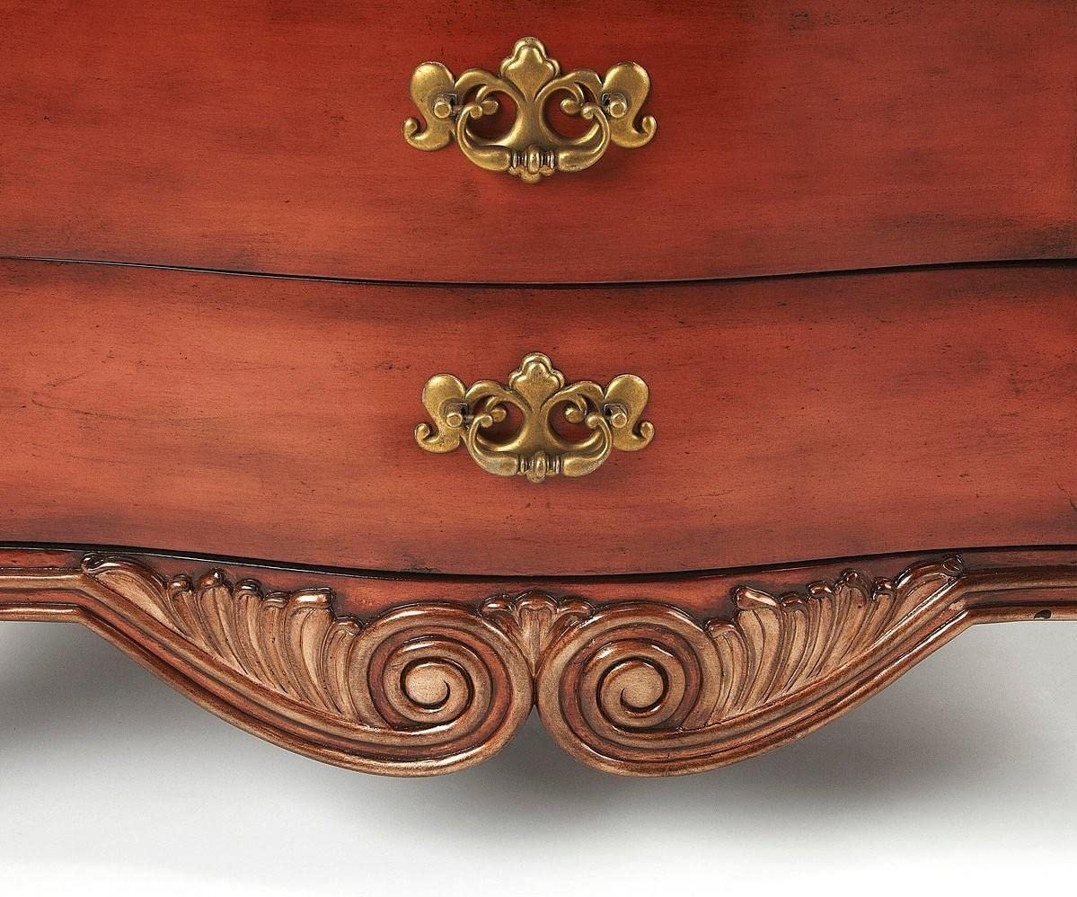 Fossil Stone Console Chest with 3 Drawers