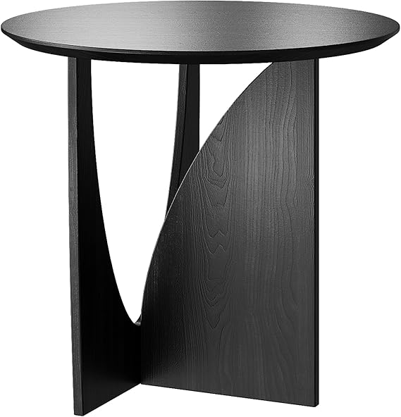 Round Side Table with Oak Veneer