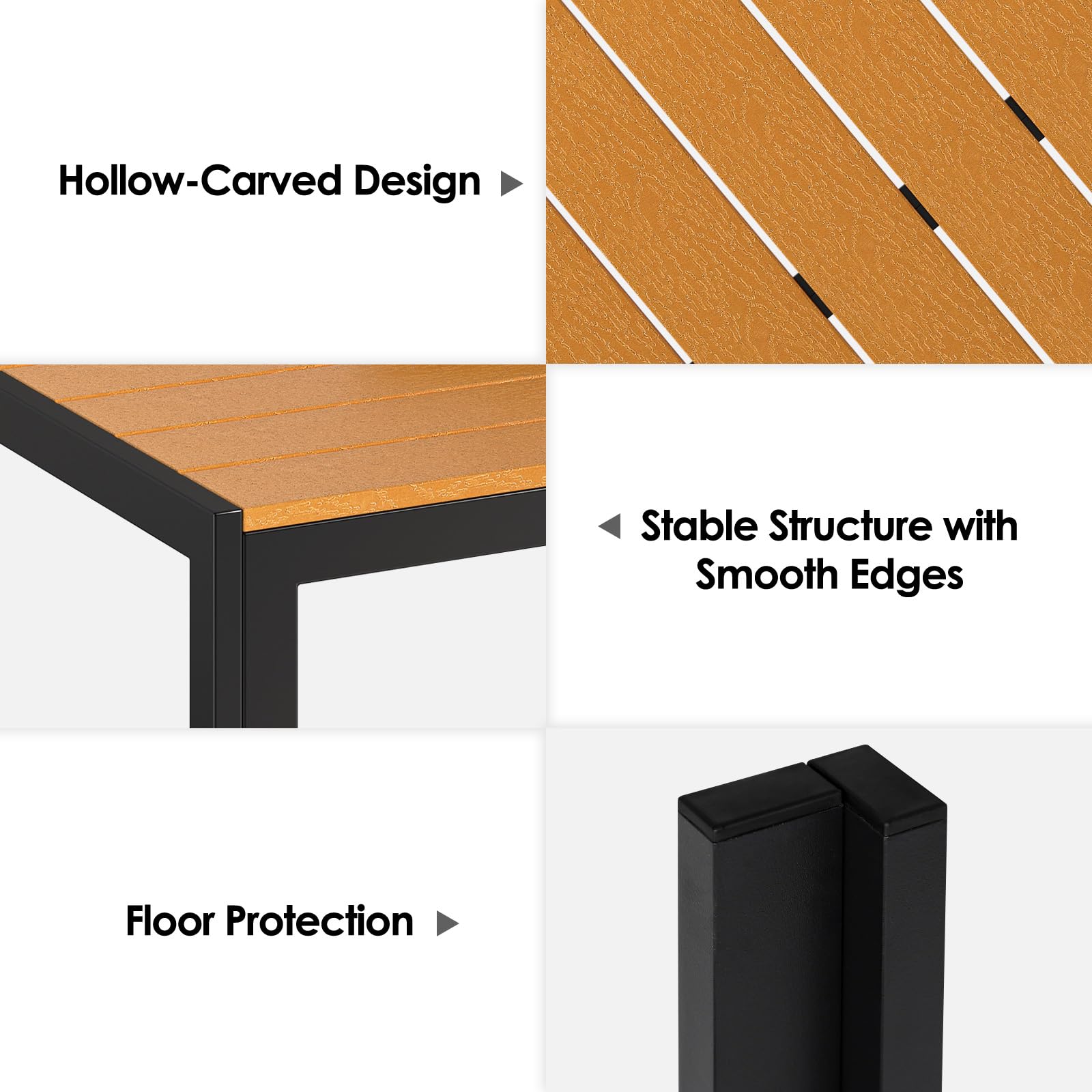 Outdoor Patio Dining Table Rectangle 43×28 Inch