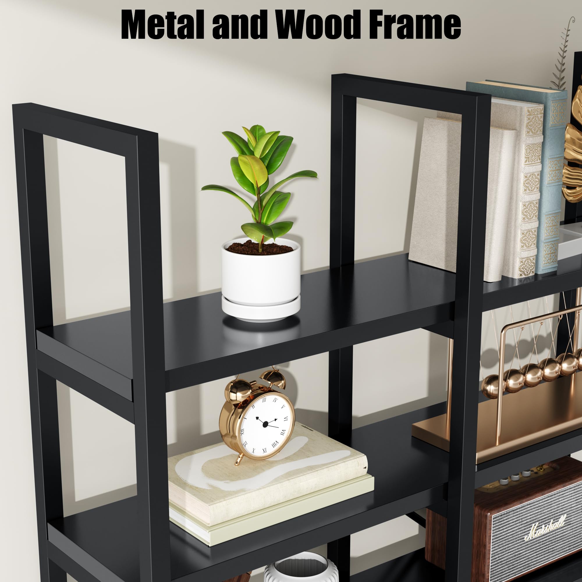 5-Tier Geometric Bookshelf