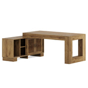 L-Shaped Executive Desk with File Cabinet