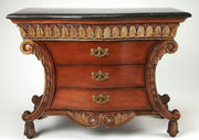 Fossil Stone Console Chest with 3 Drawers
