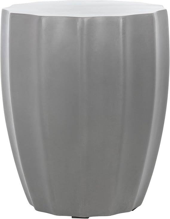 Black Modern Concrete Round Accent Table