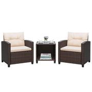 3-Piece Patio Furniture Set with Cushions