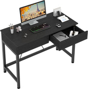 Small Computer Desk with Drawers 39 Inch