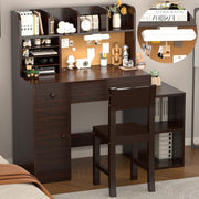 Kids Study Desk and Chair Set with LED Light