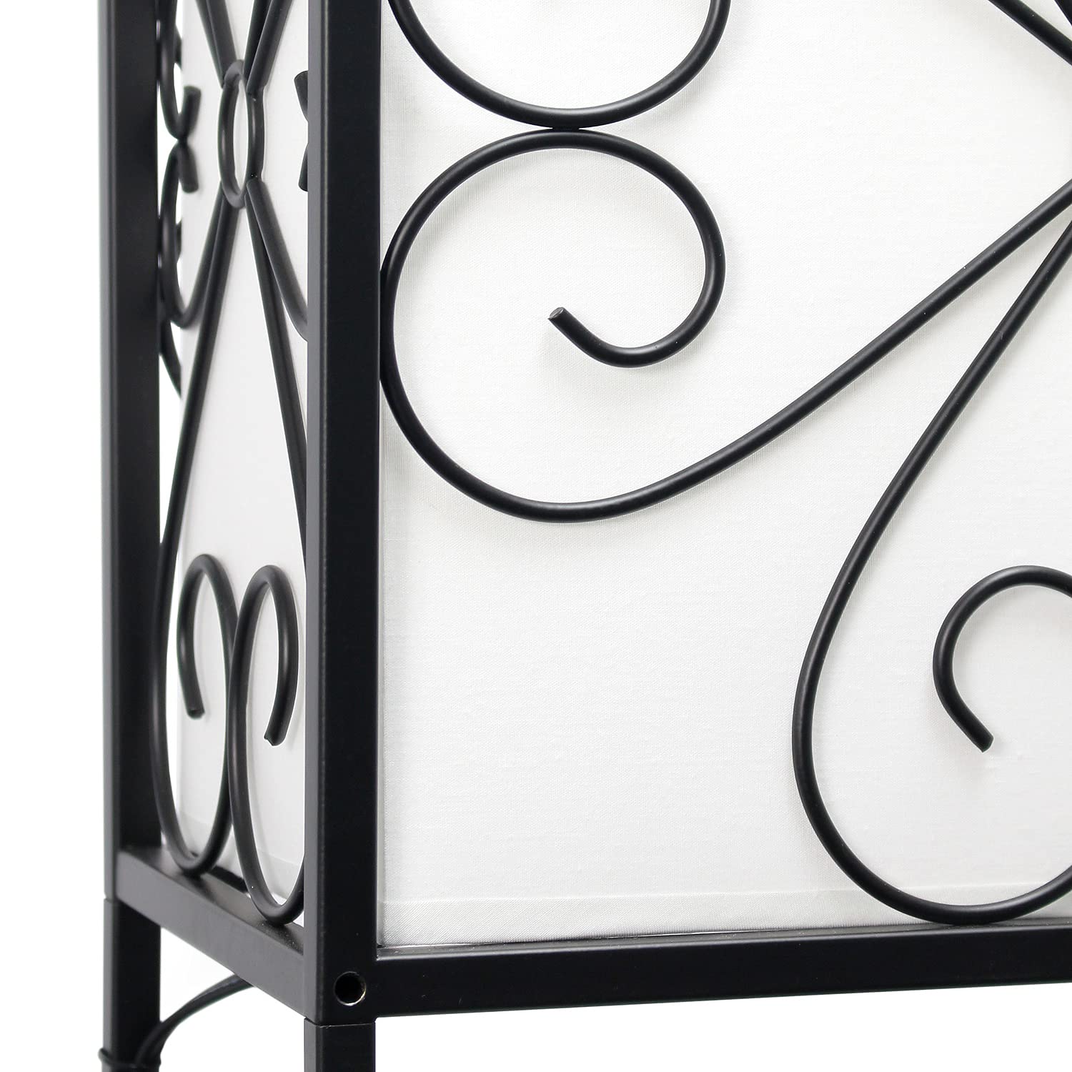 Floor Lamp with Wine Rack and Storage Shelf
