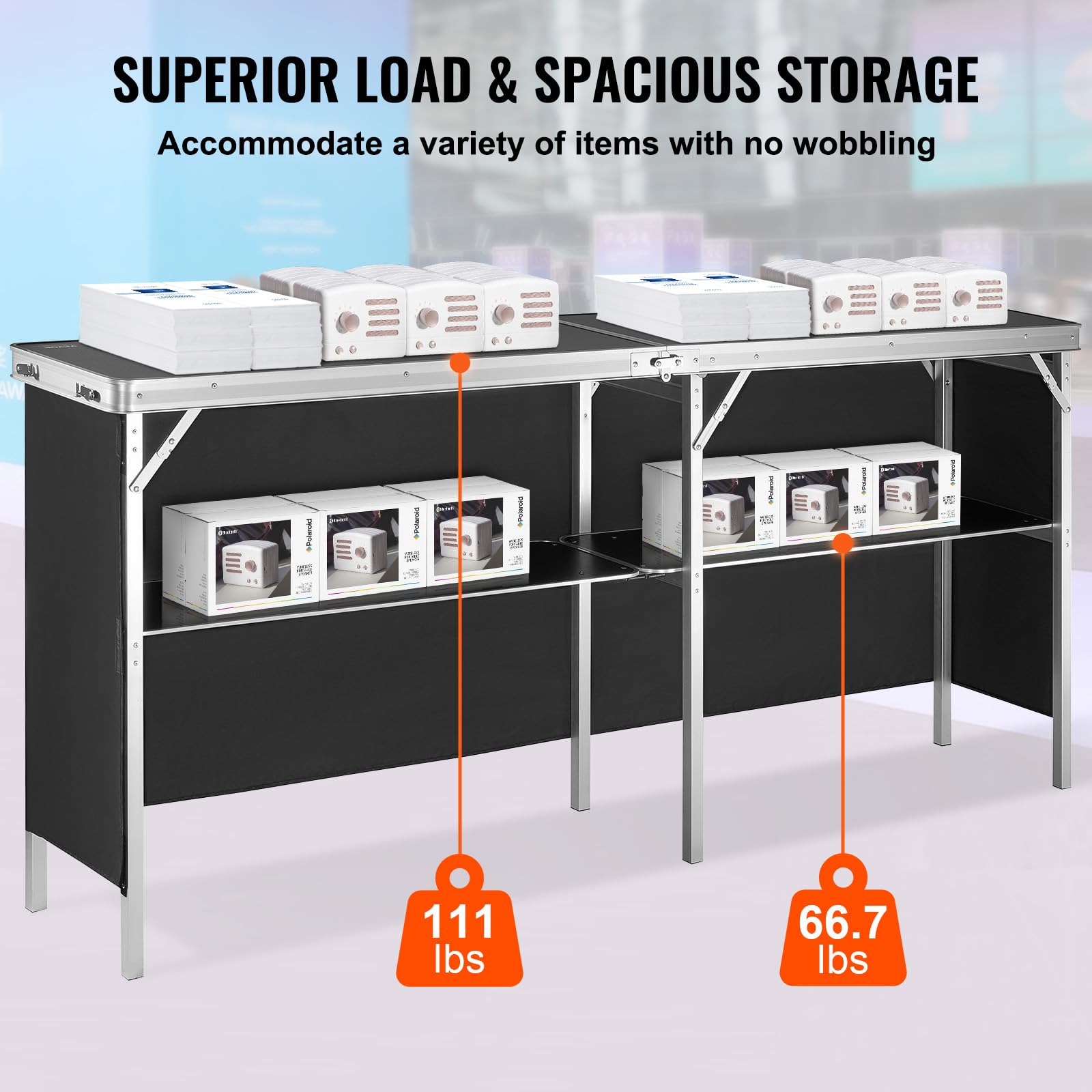 Folding Portable Trade Show Counter Table