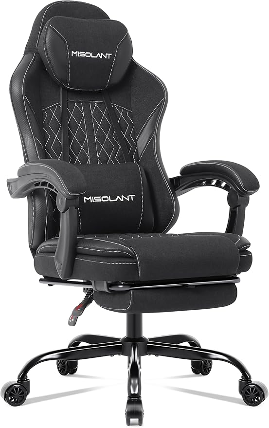 Ergonomic Gaming Chair with Massage Lumbar Support