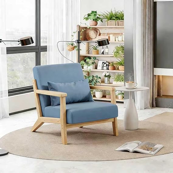 Mid-Century Modern Accent Chair with Armrests