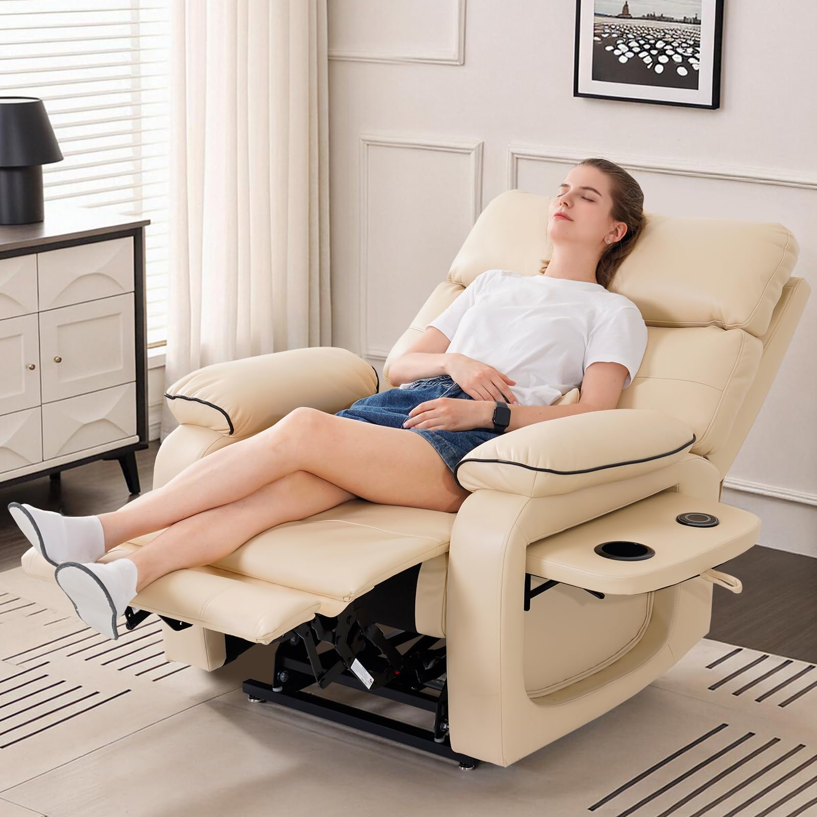 Dual Motor Infinite Position Lift Recliner with Massage and Heat