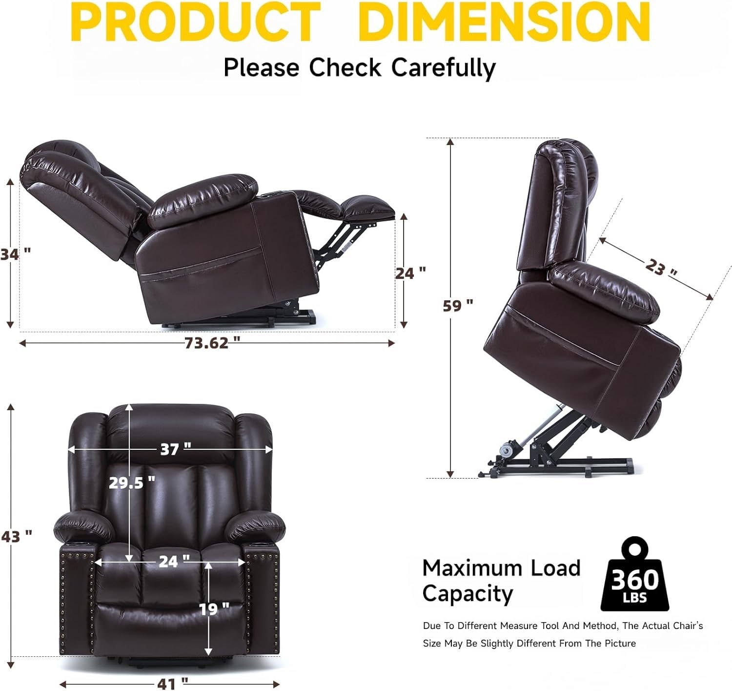 Power Lift Recliner Chair with Heat and Massage