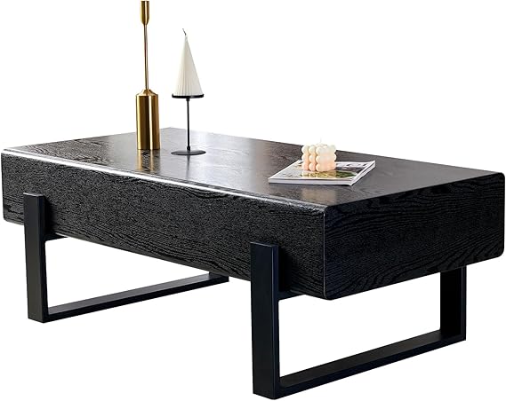 Round Wood Coffee Table with Storage