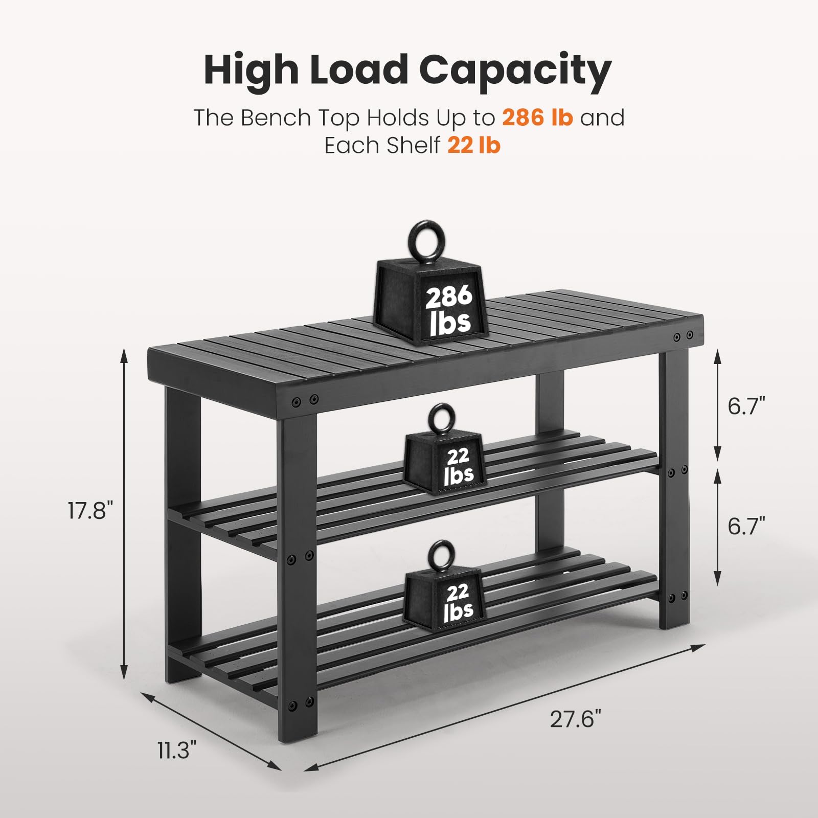 3-Tier Bamboo Shoe Rack Bench