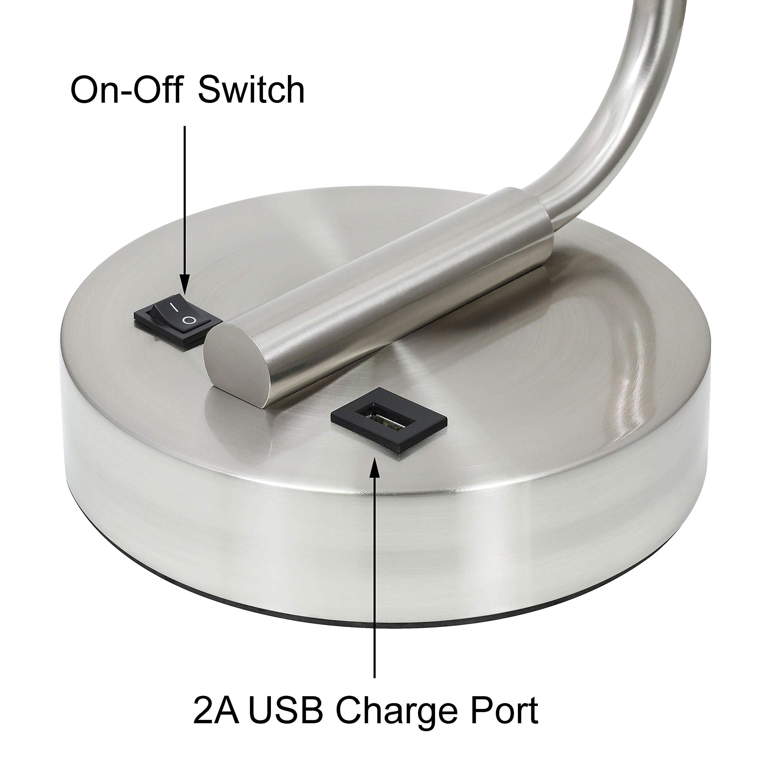 Modern Table Lamp with USB Charging Port
