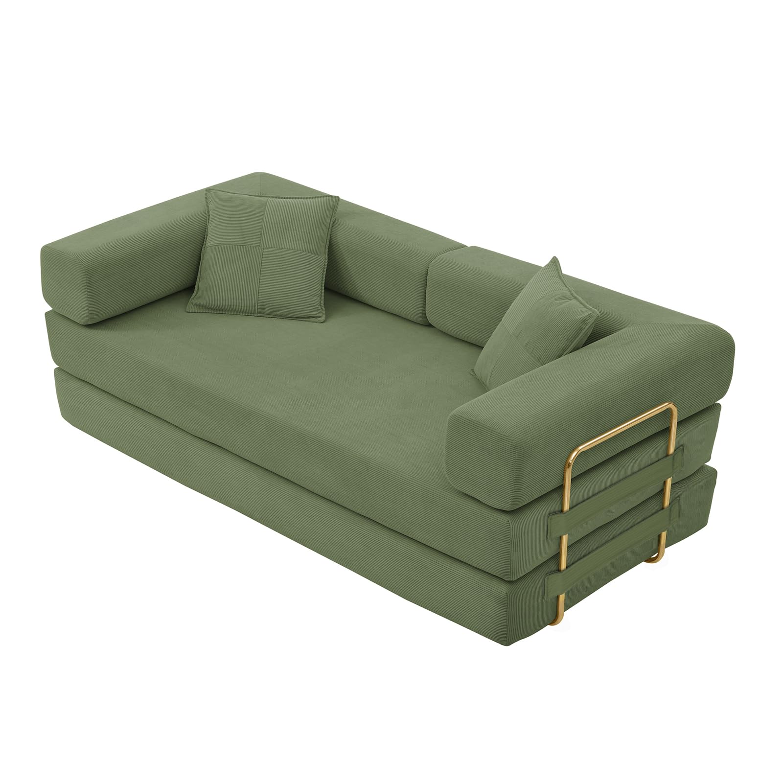 Convertible Sofa Bed 78 Inch Corduroy Sleeper Couch